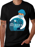 Real Heroes COVID-19 Graphic T-Shirt - Black