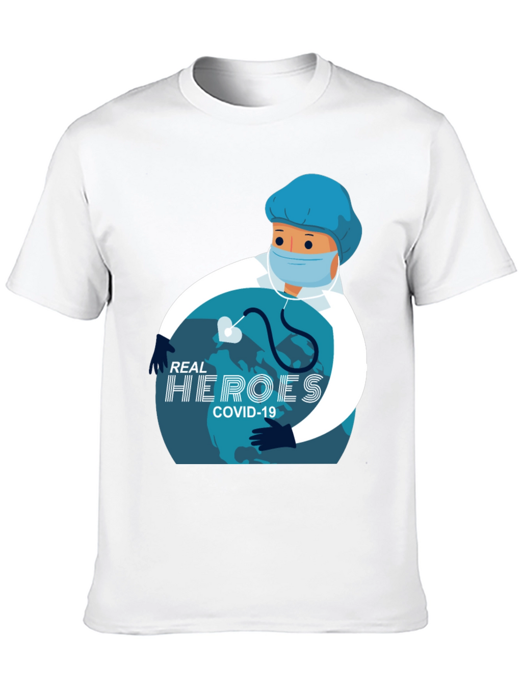 Real Heroes COVID-19 Graphic T-Shirt - Black