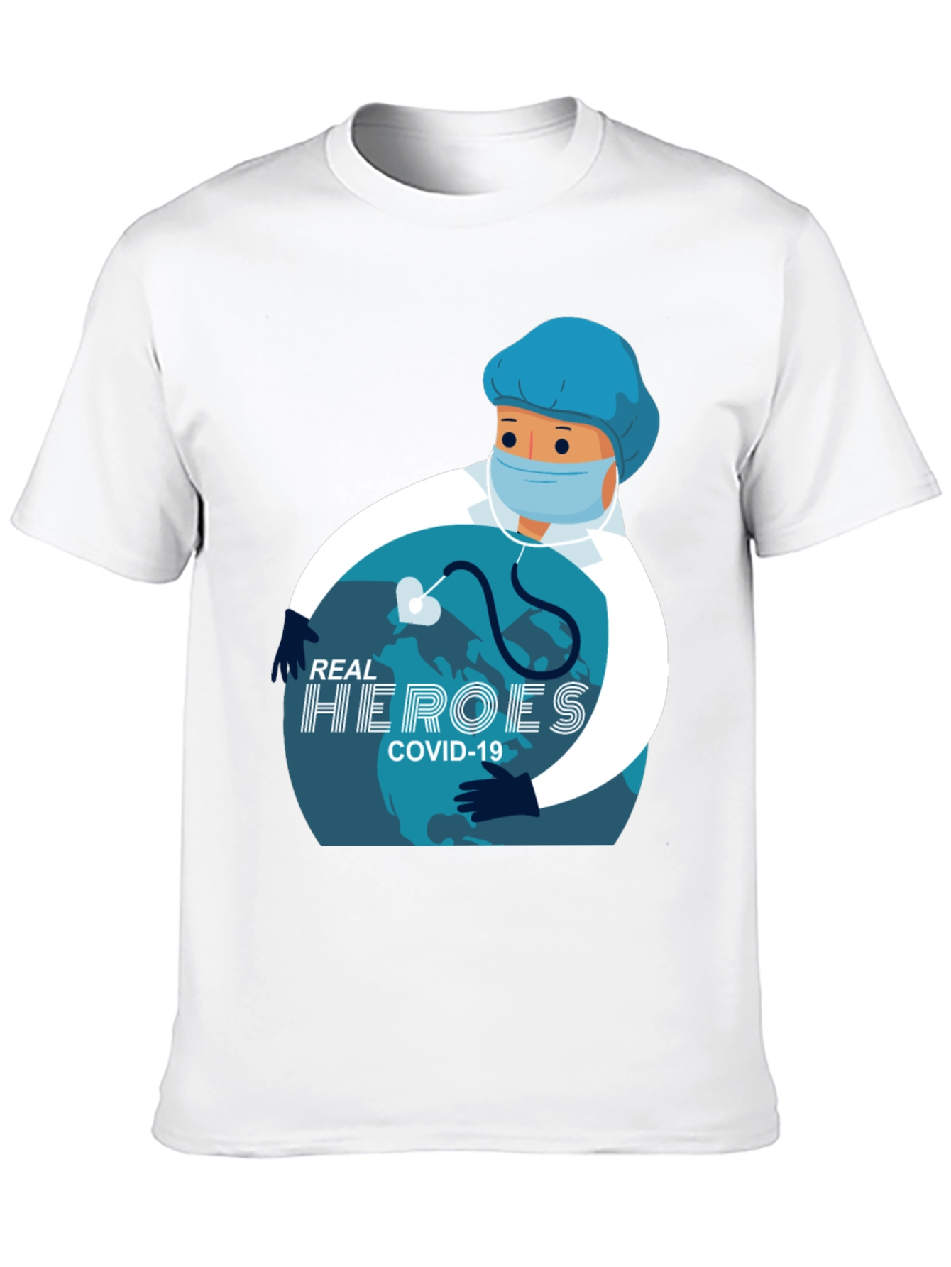 Real Heroes COVID-19 Graphic T-Shirt - Black