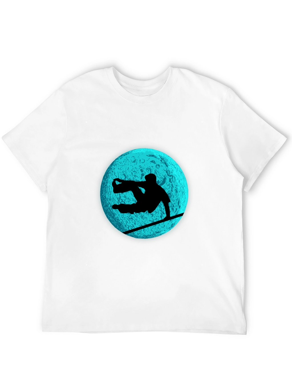Snowboarder Moon Graphic Tee - Black