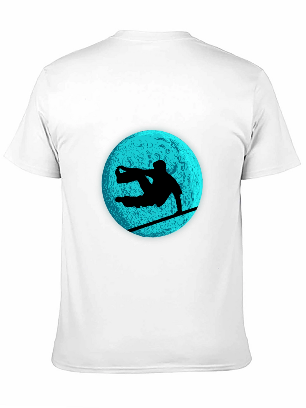 Snowboarder Moon Graphic Tee - Black