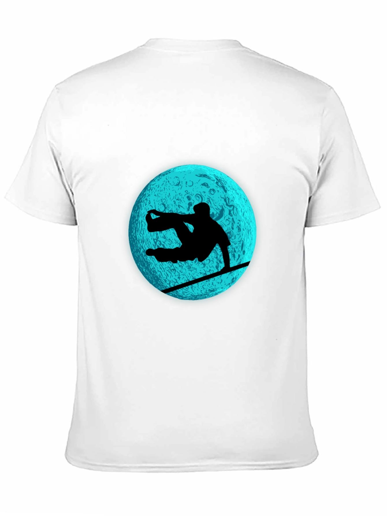 Snowboarder Moon Graphic Tee - Black