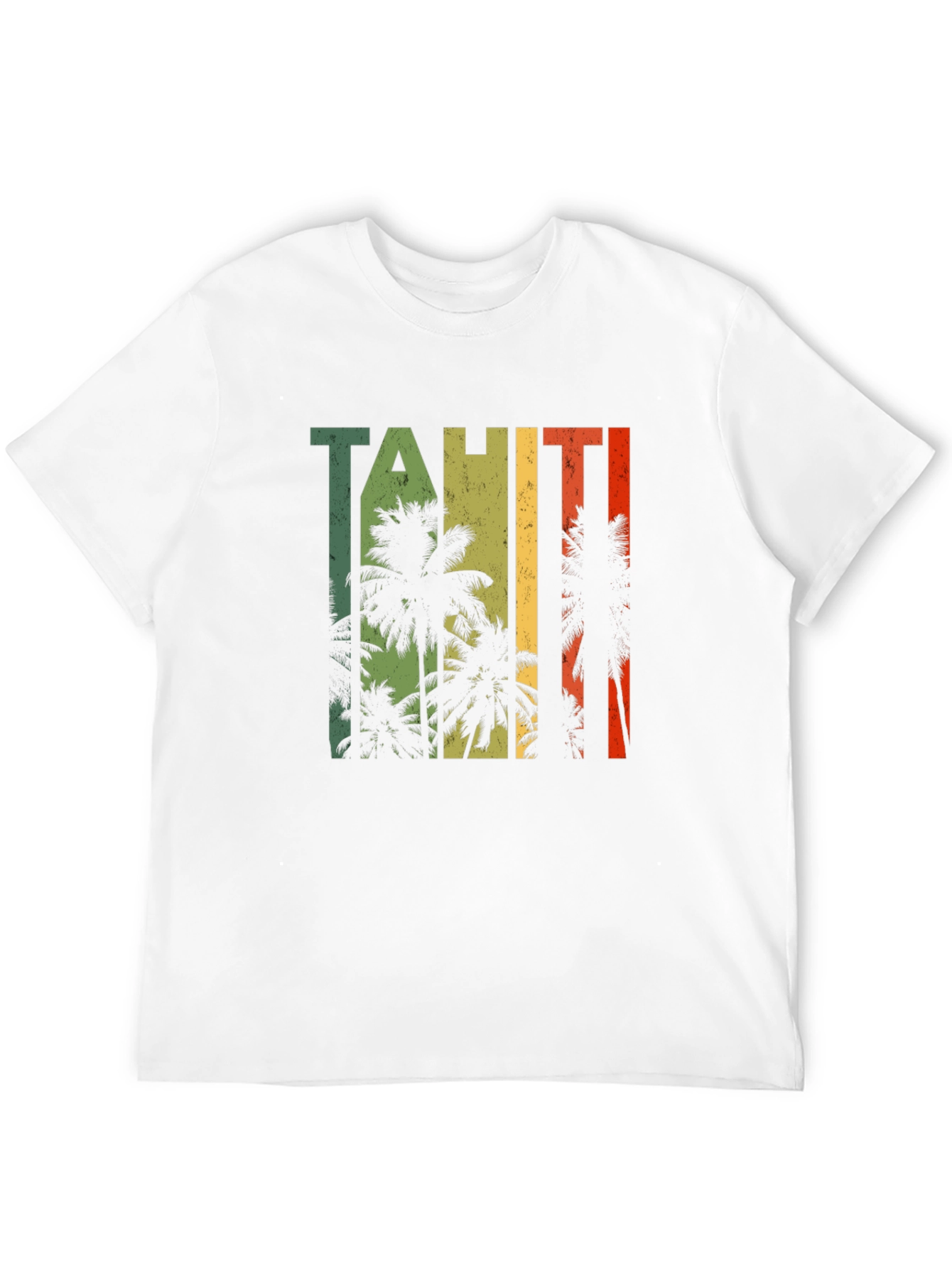 Tahiti Palm Tree Graphic Black T-Shirt