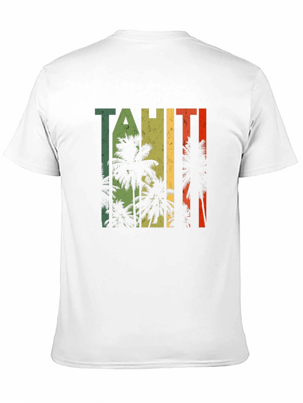 Tahiti Palm Tree Graphic Black T-Shirt