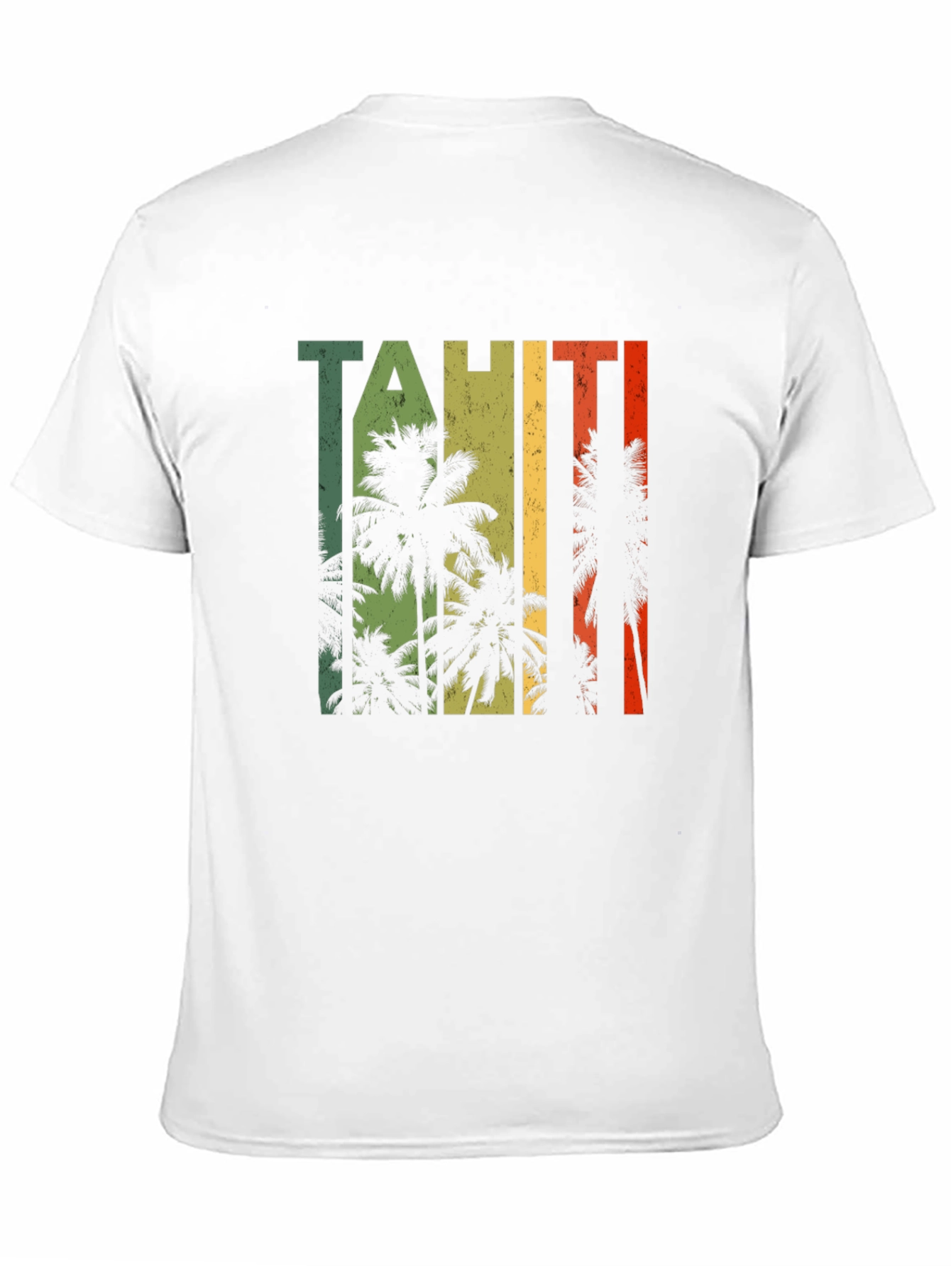 Tahiti Palm Tree Graphic Black T-Shirt