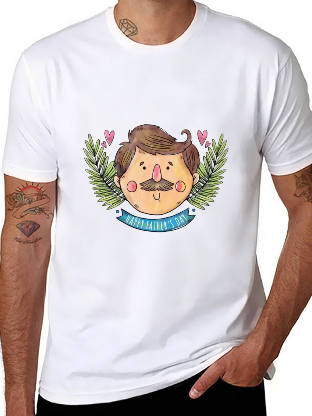 Happy Fathers Day Black T-Shirt