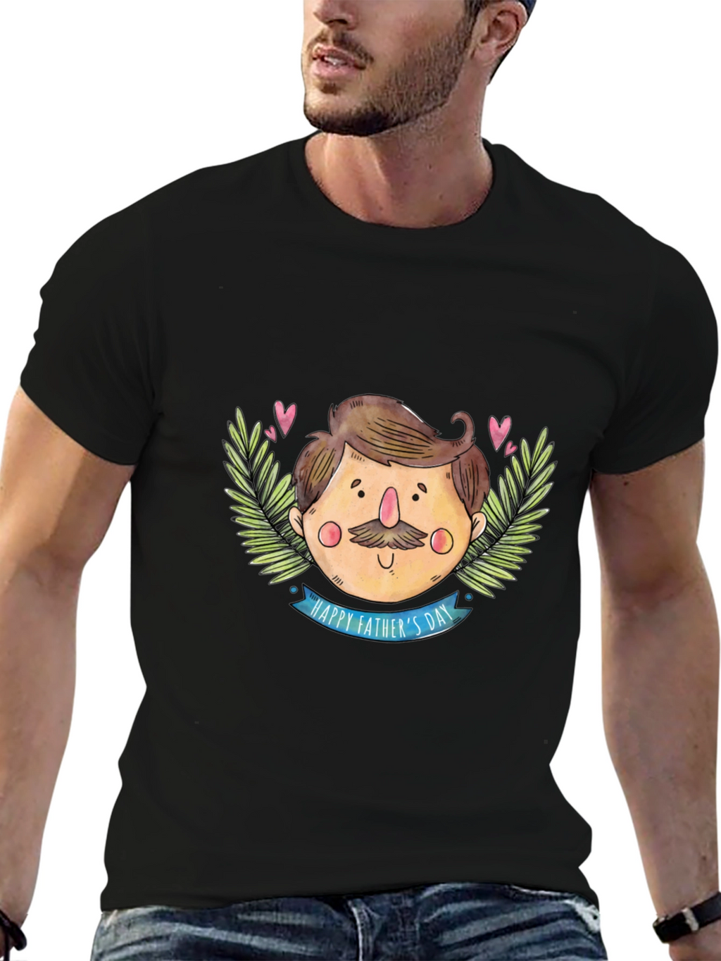 Happy Fathers Day Black T-Shirt