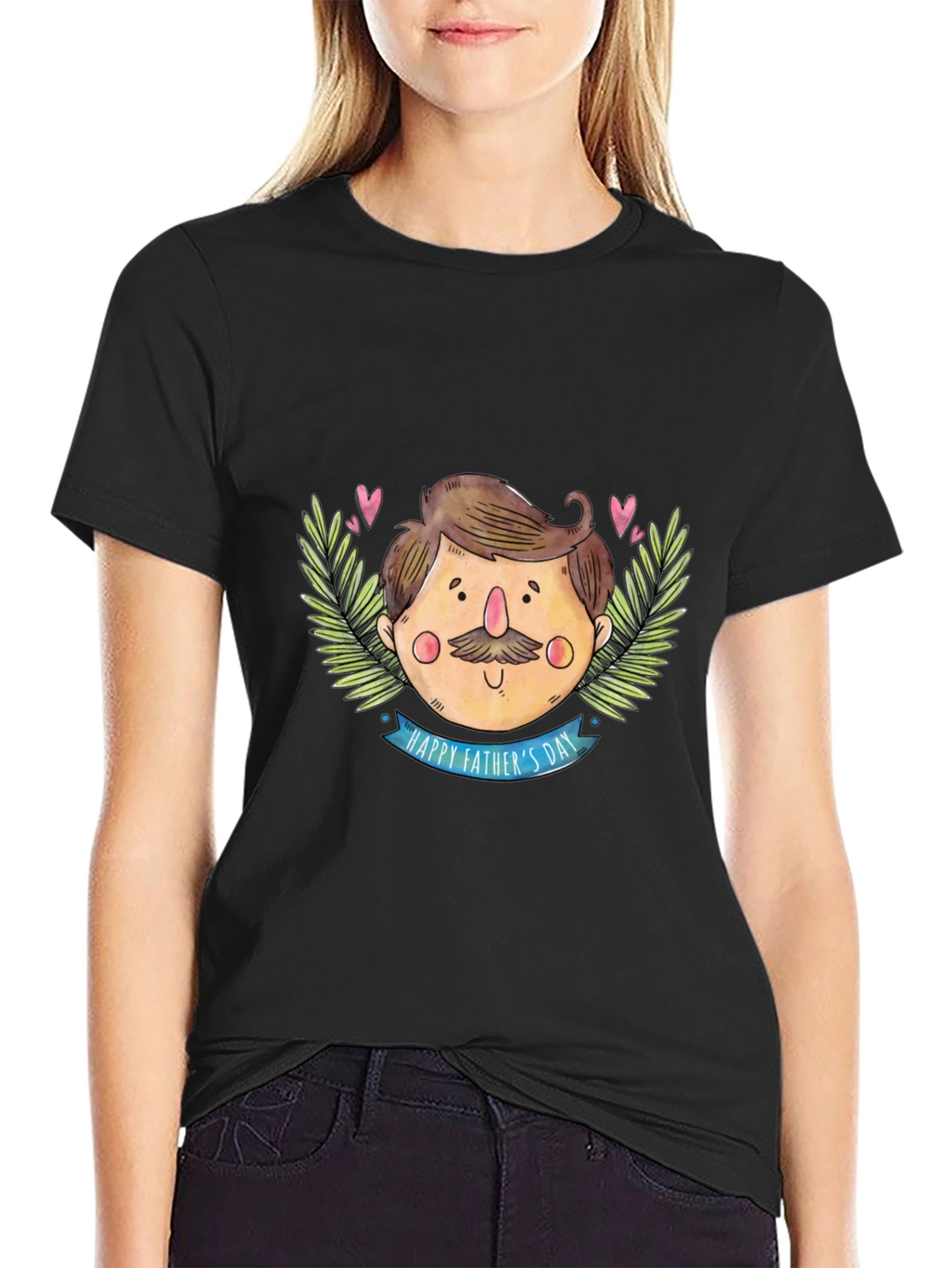 Happy Fathers Day Black T-Shirt