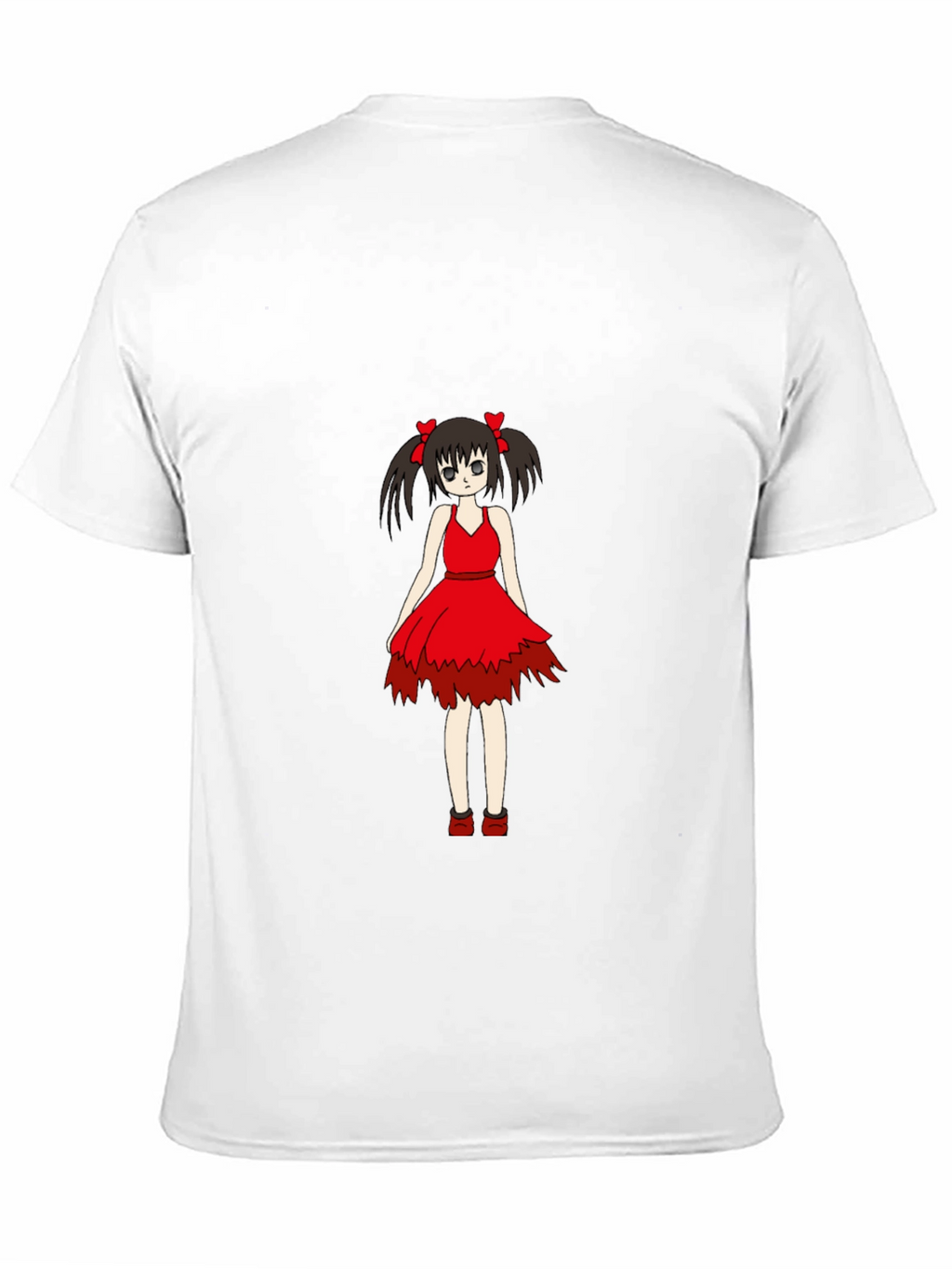 Anime Girl Graphic Black T-Shirt