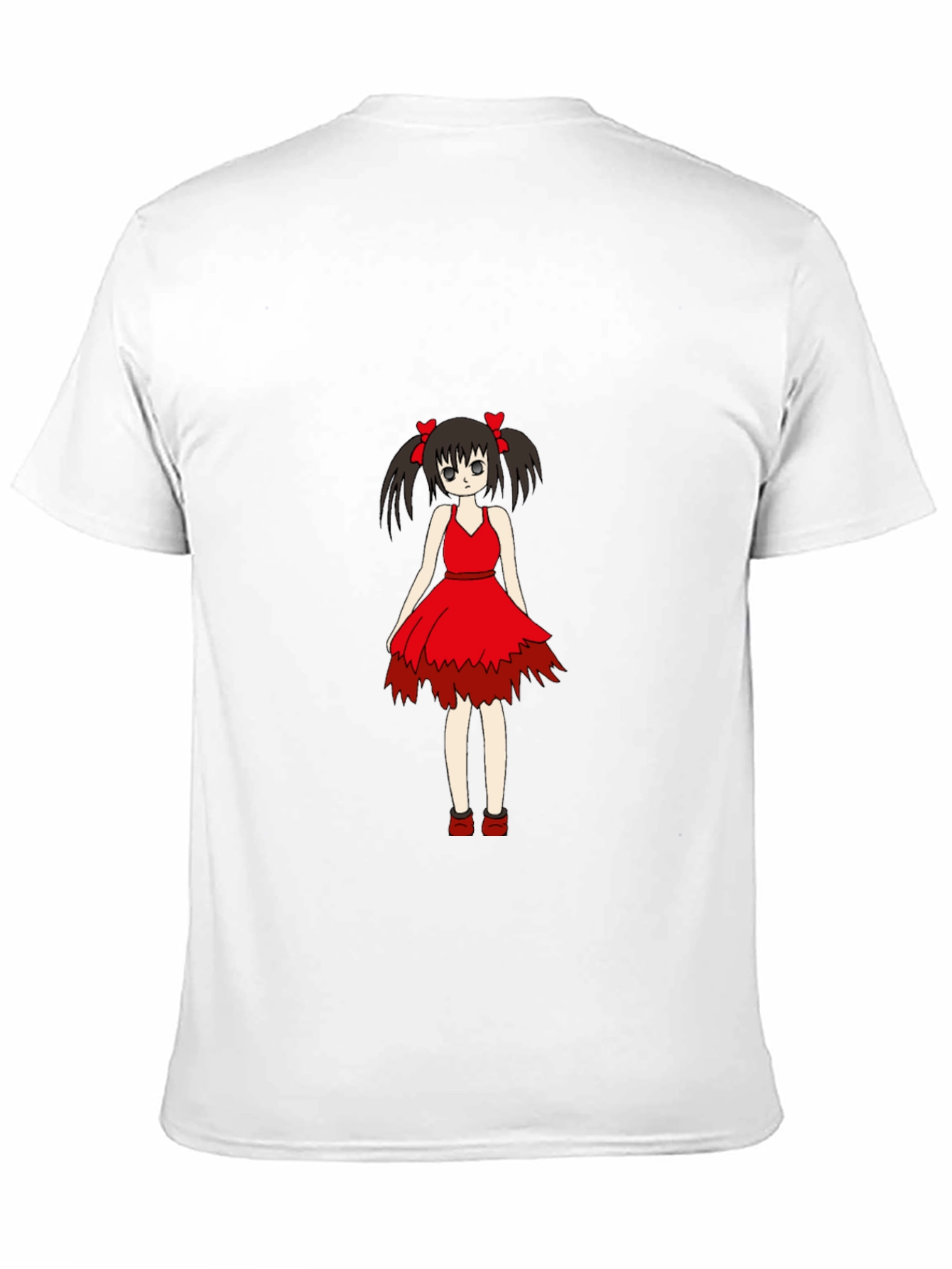 Anime Girl Graphic Black T-Shirt