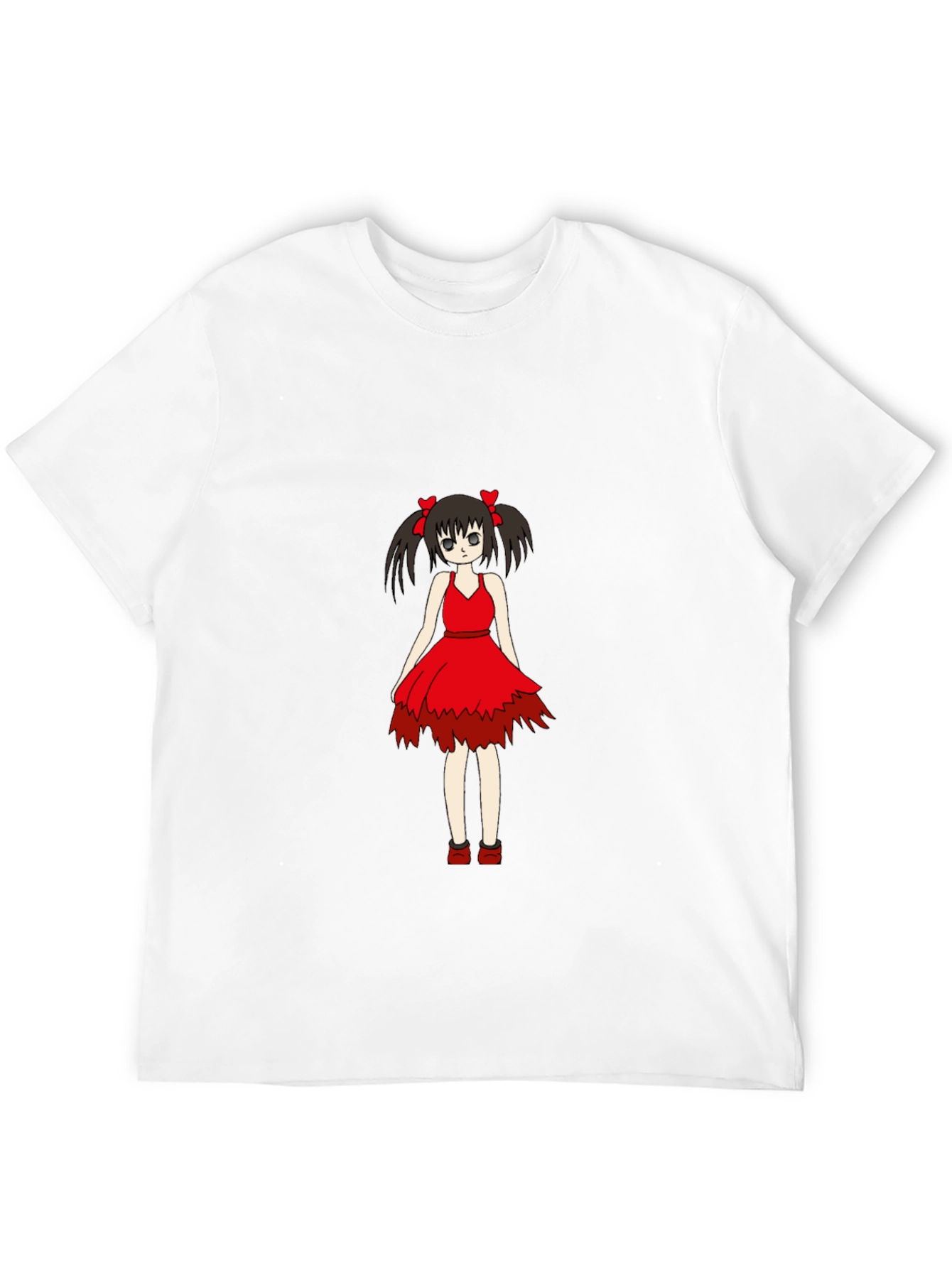 Anime Girl Graphic Black T-Shirt