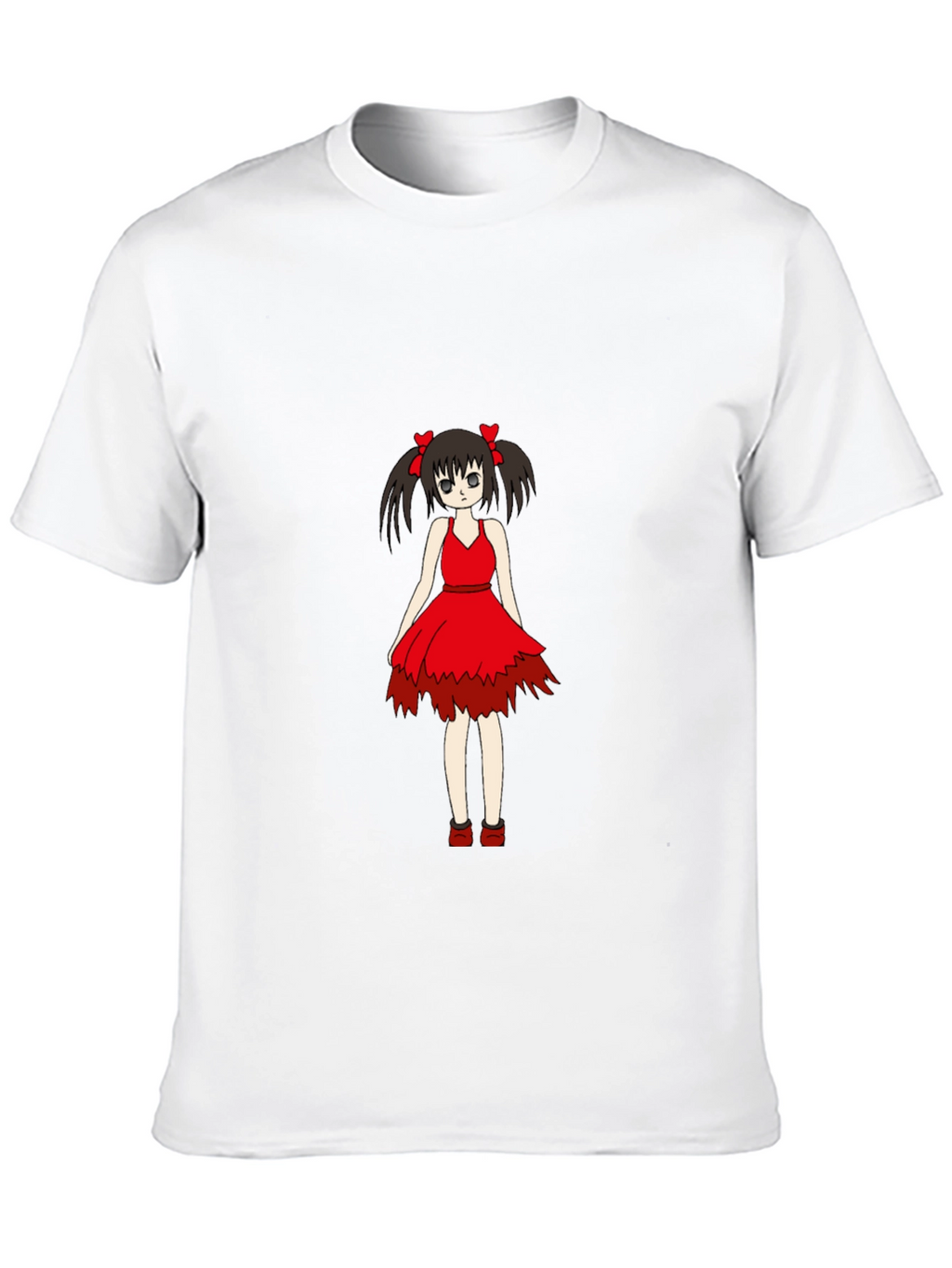 Anime Girl Graphic Black T-Shirt