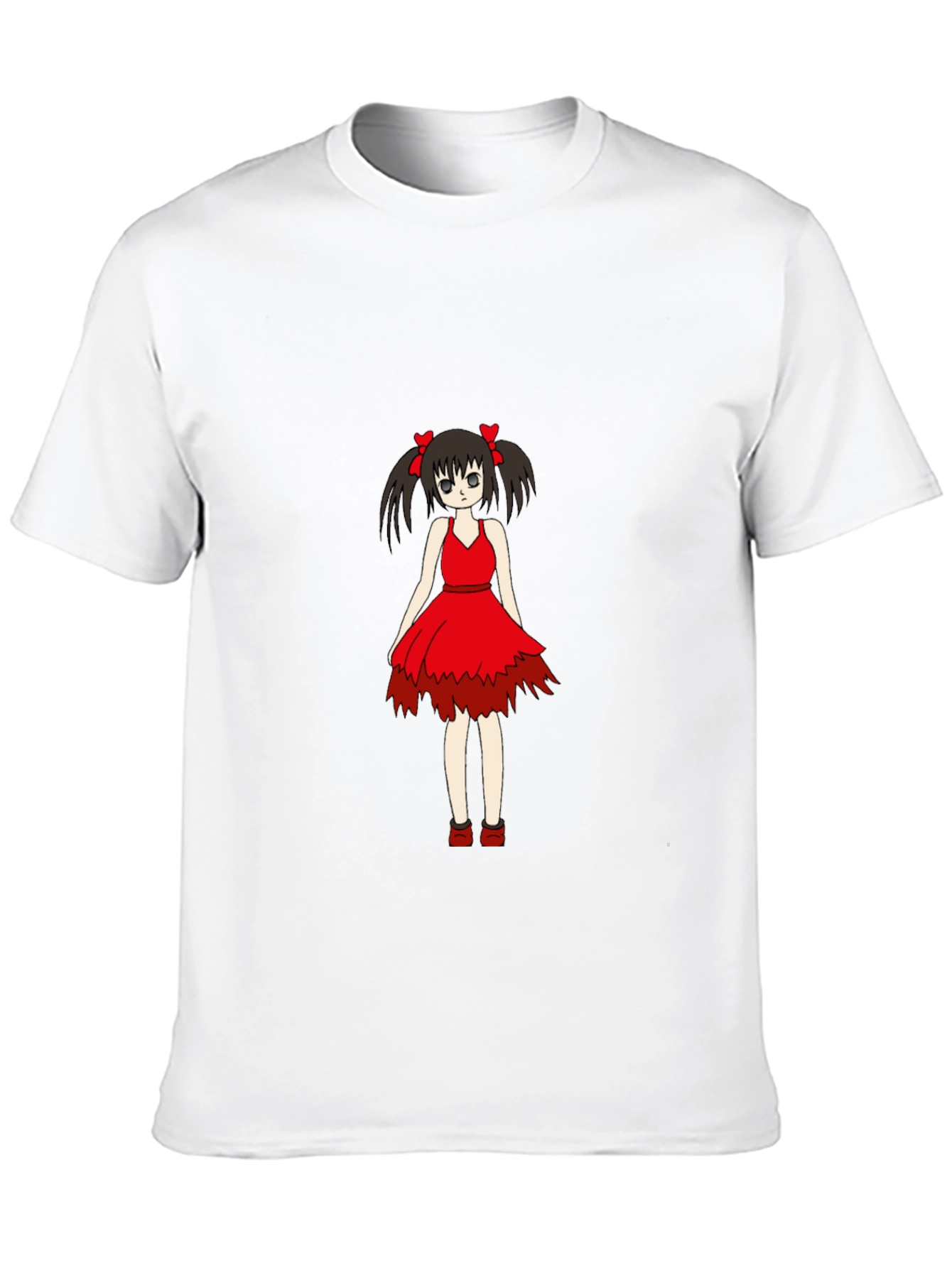 Anime Girl Graphic Black T-Shirt