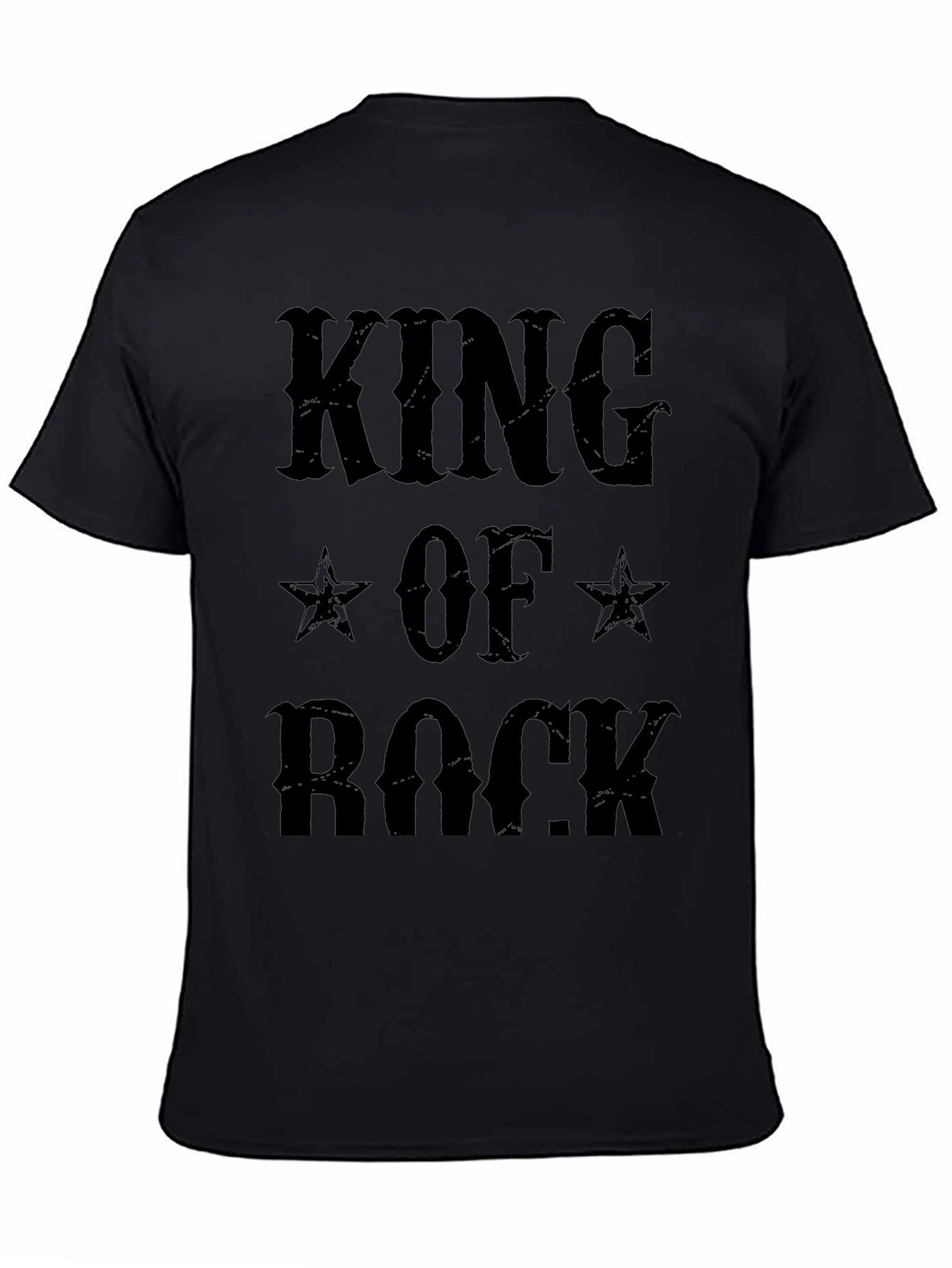King of Rock Graphic Tee - Vintage Style Black T-Shirt