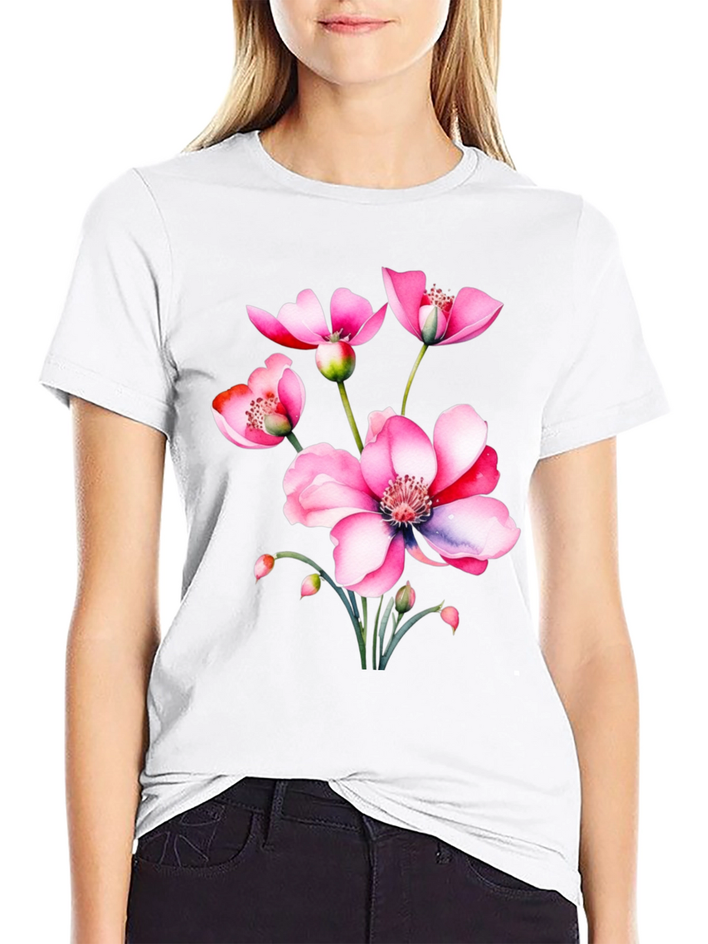 Floral Print T-Shirt - Stylish and Comfortable