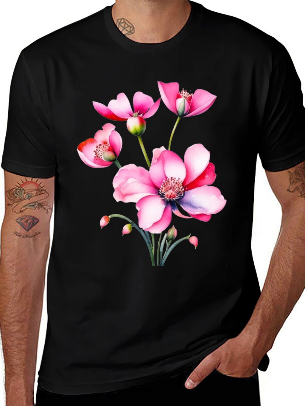 Floral Print T-Shirt - Stylish and Comfortable