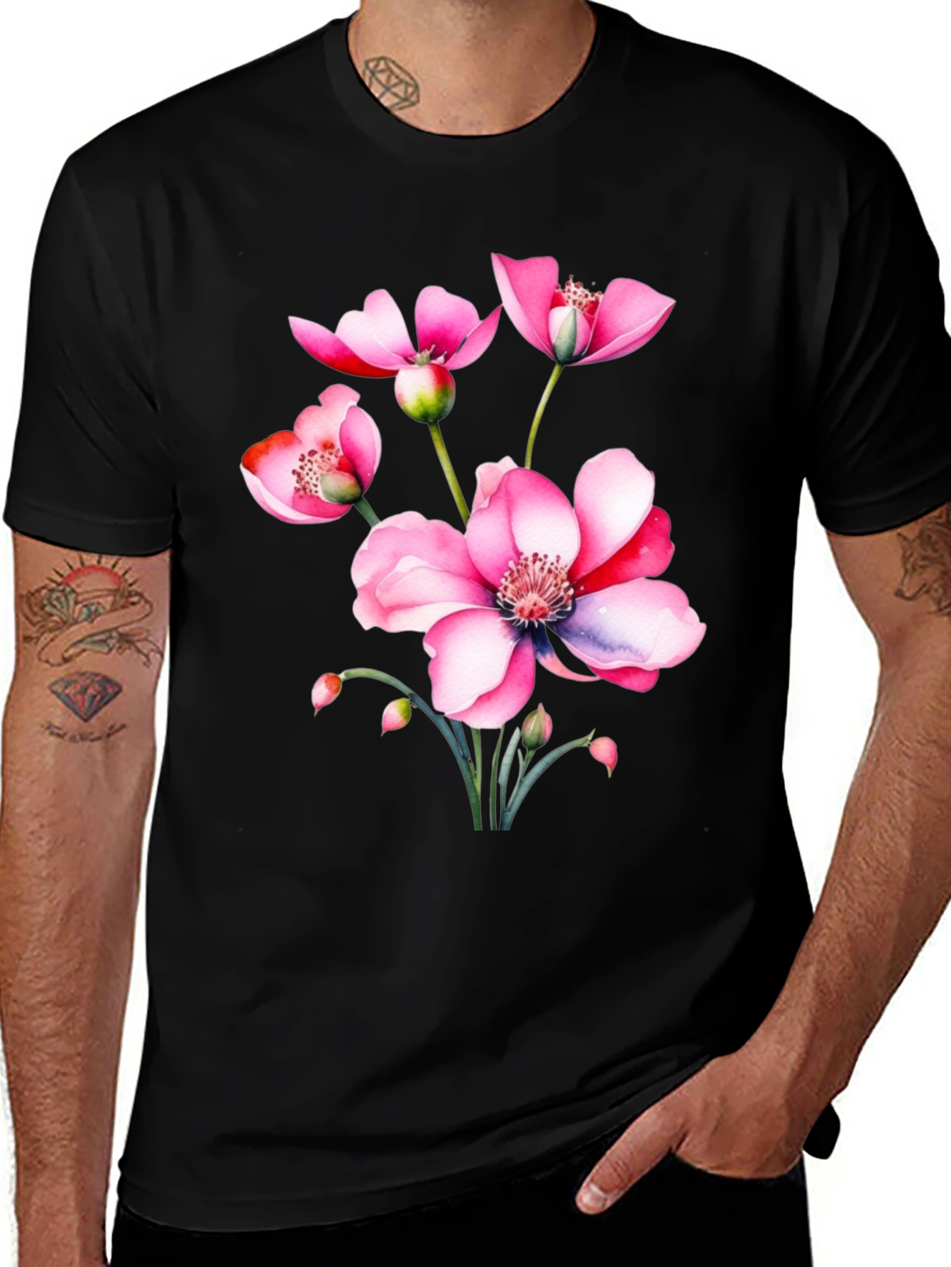 Floral Print T-Shirt - Stylish and Comfortable