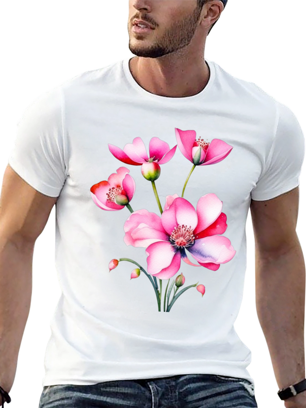 Floral Print T-Shirt - Stylish and Comfortable