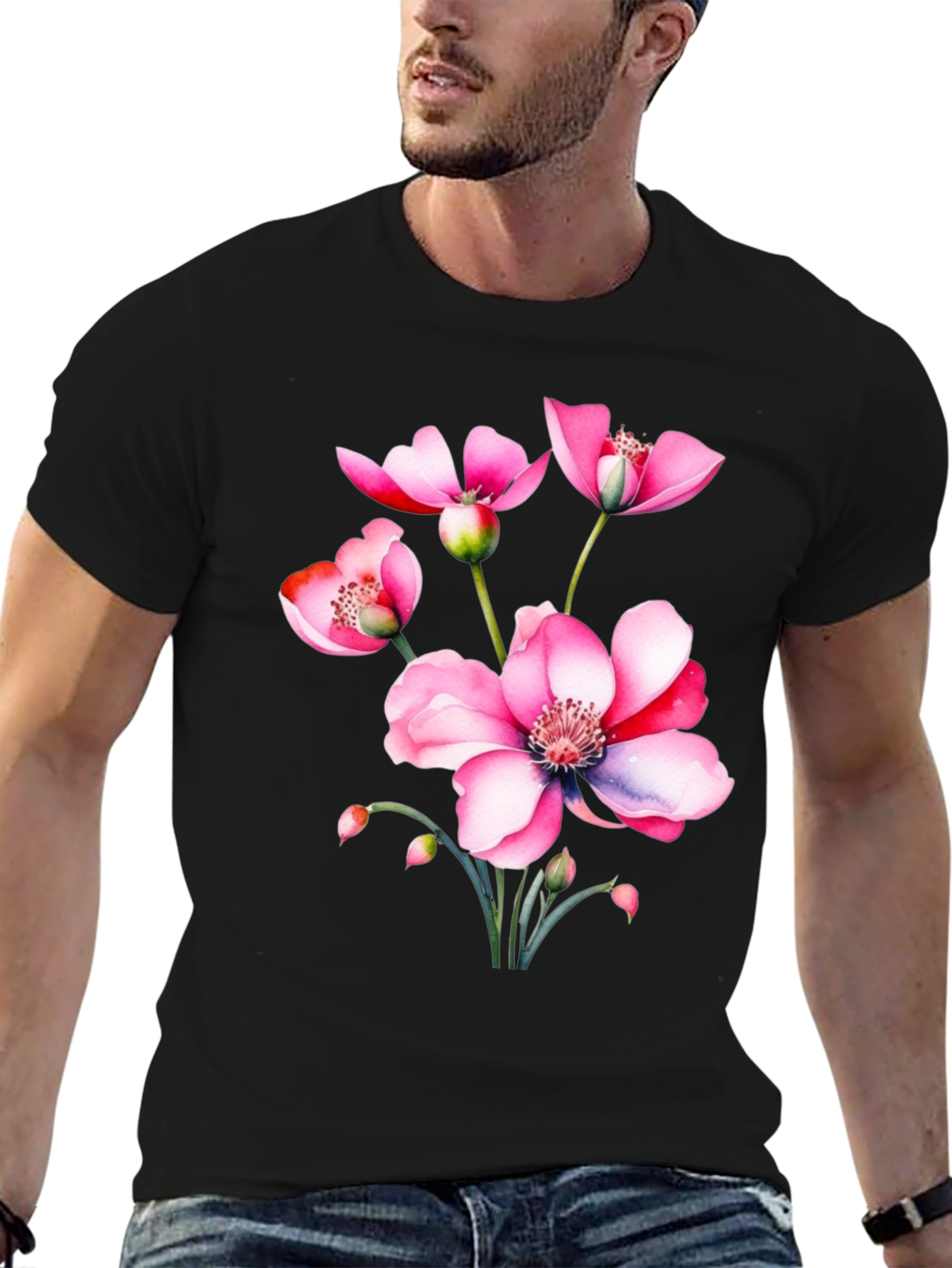 Floral Print T-Shirt - Stylish and Comfortable