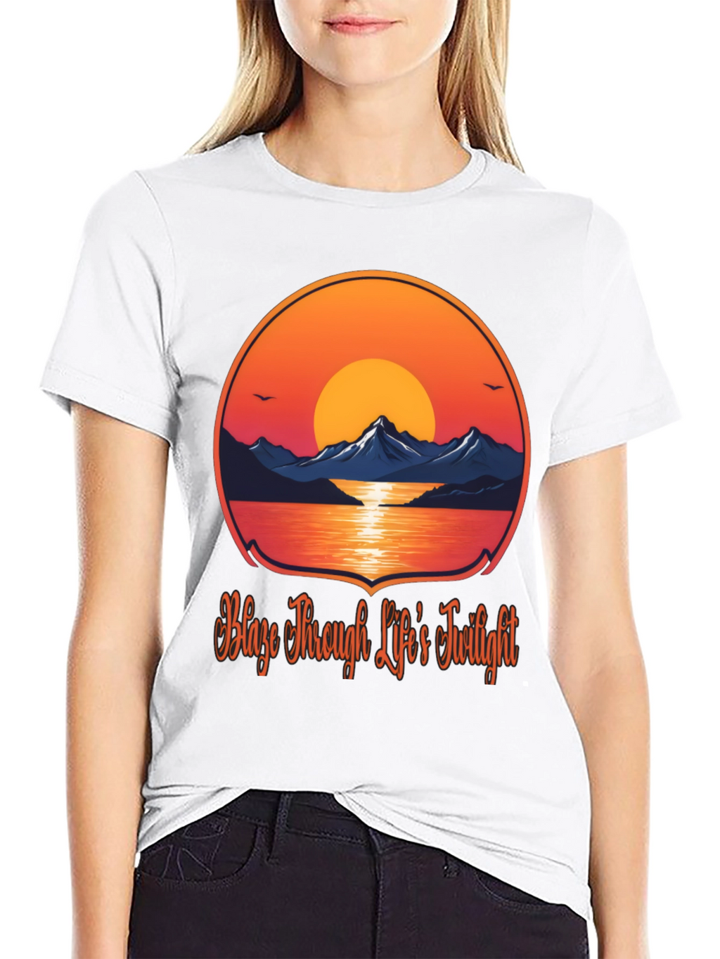 Sunset Mountain Graphic Tee - Blaze Through Life