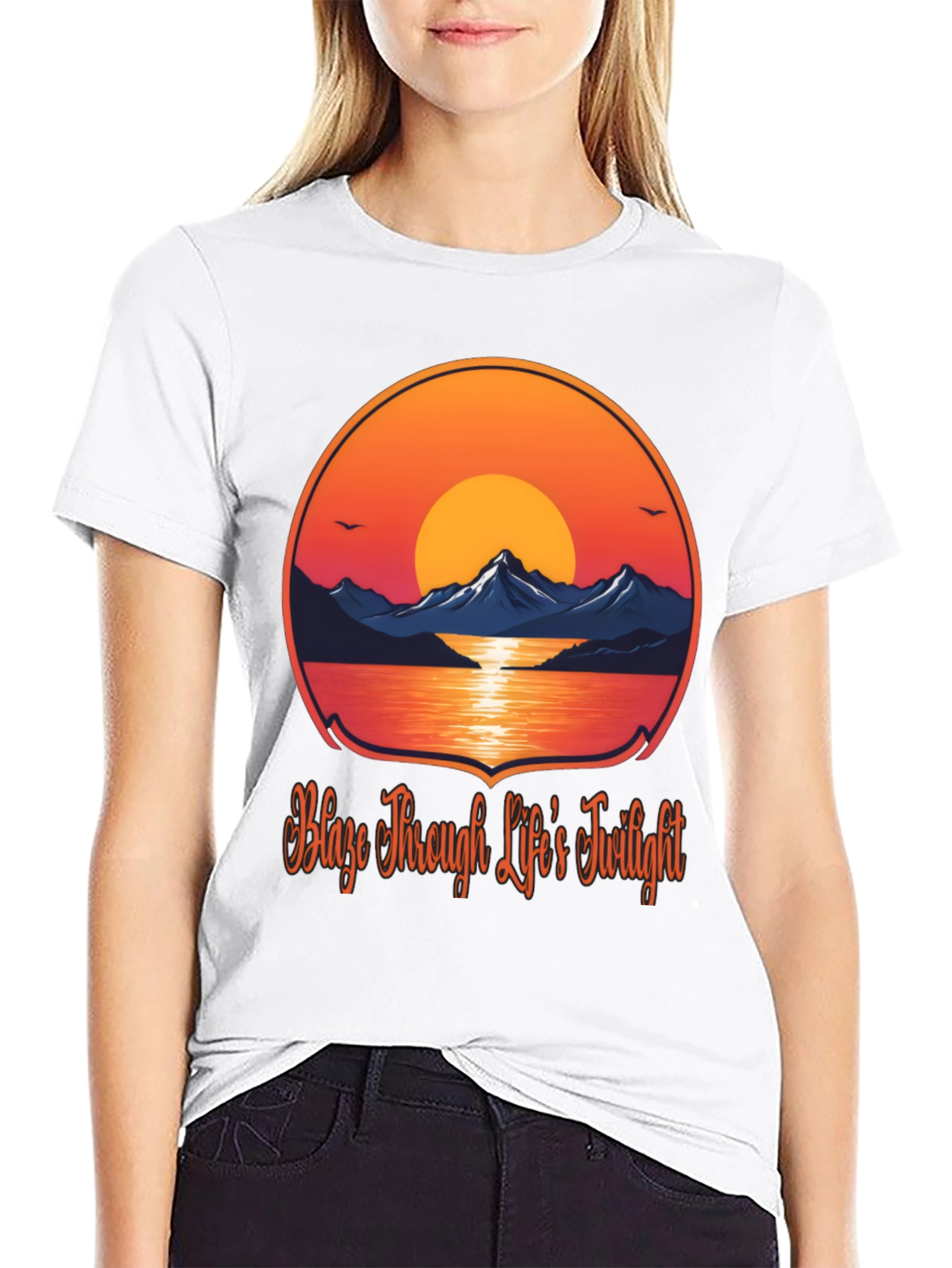 Sunset Mountain Graphic Tee - Blaze Through Life