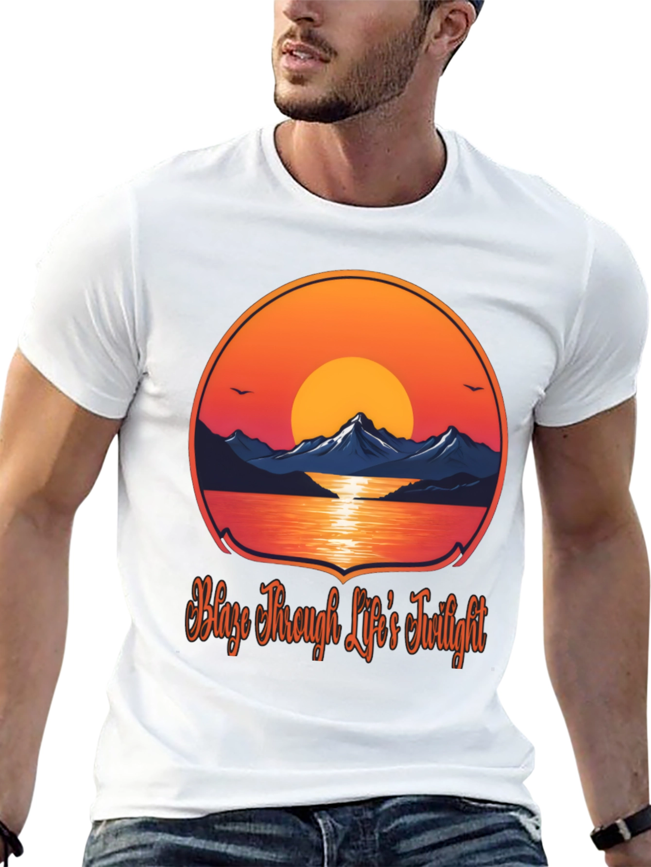 Sunset Mountain Graphic Tee - Blaze Through Life