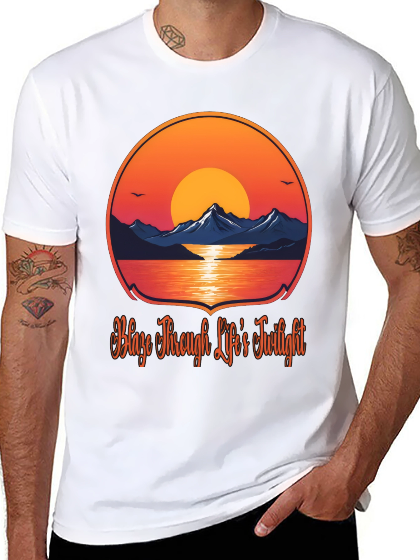 Sunset Mountain Graphic Tee - Blaze Through Life