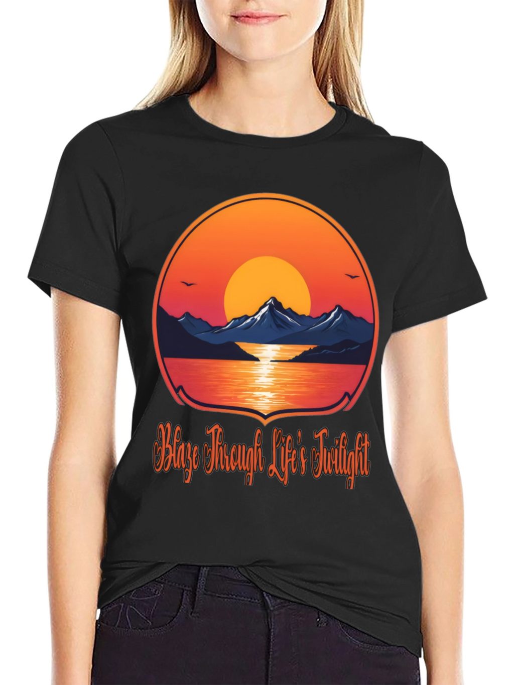 Sunset Mountain Graphic Tee - Blaze Through Life