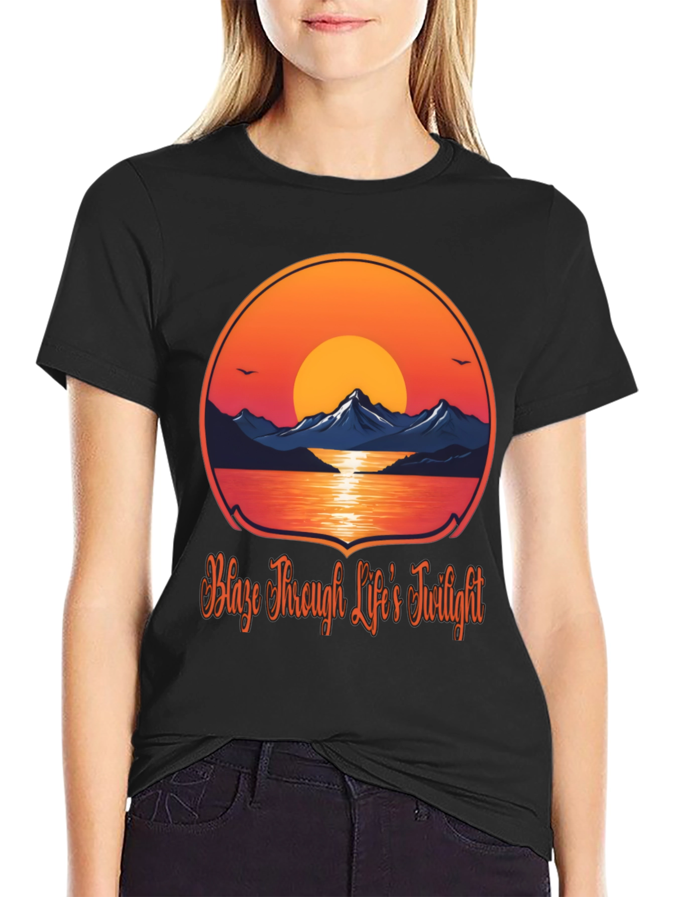Sunset Mountain Graphic Tee - Blaze Through Life