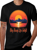 Sunset Mountain Graphic Tee - Blaze Through Life