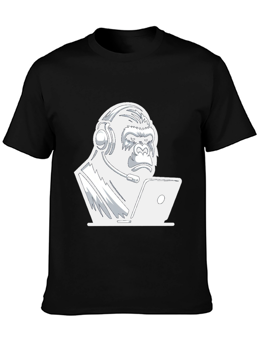 Gamer Gorilla Graphic Tee - Black T-Shirt