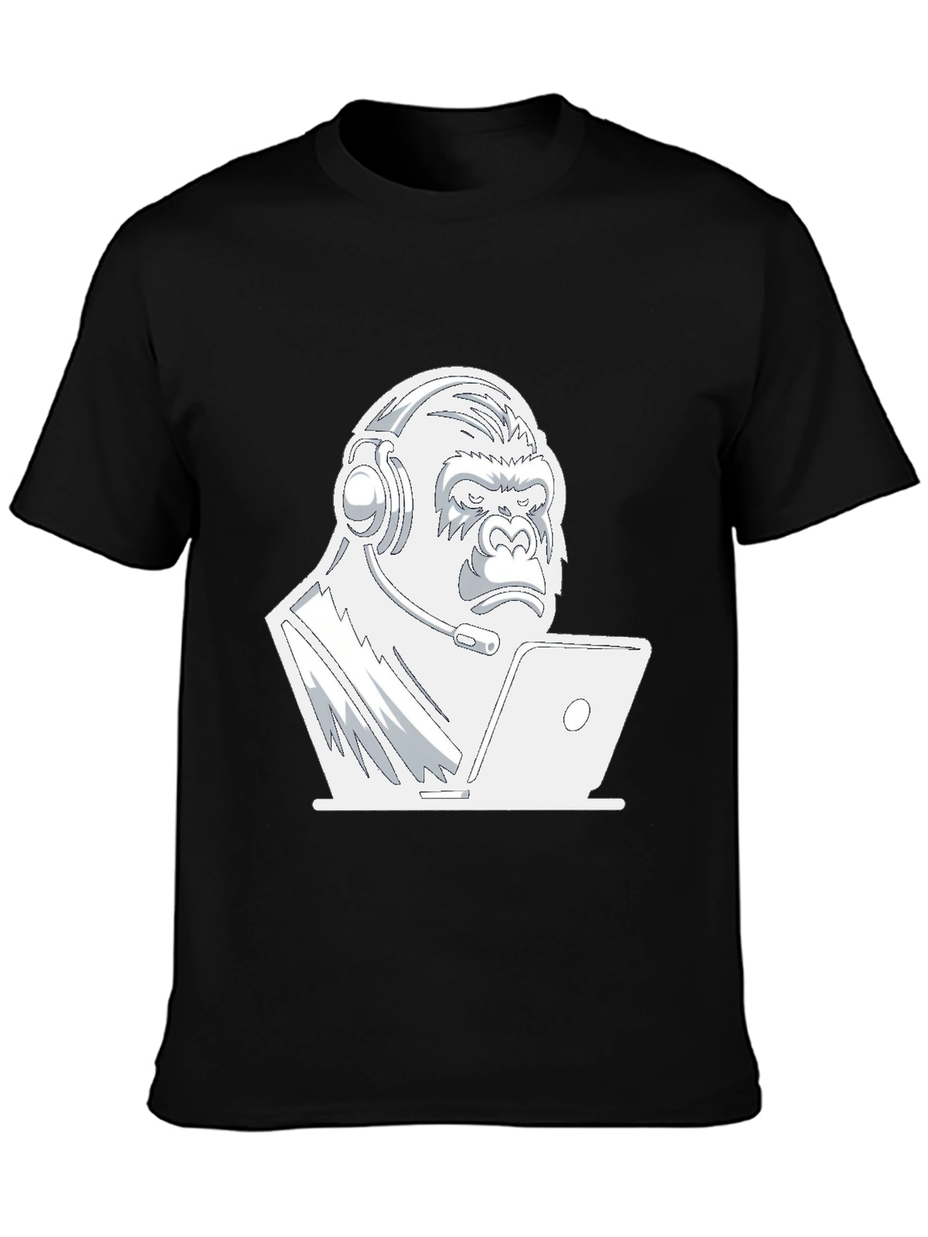 Gamer Gorilla Graphic Tee - Black T-Shirt