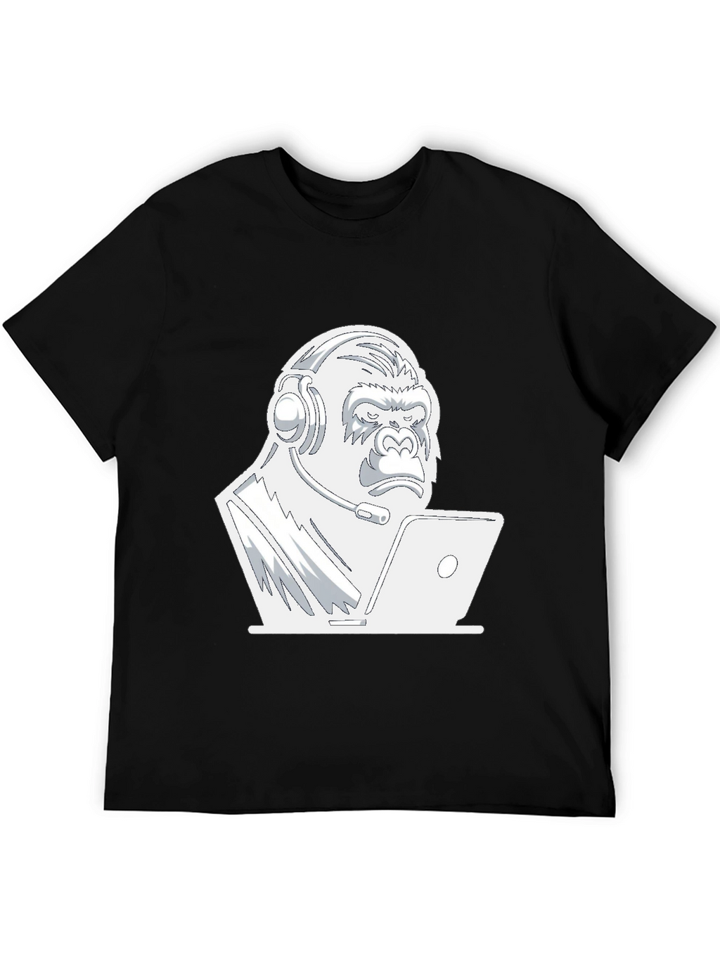 Gamer Gorilla Graphic Tee - Black T-Shirt
