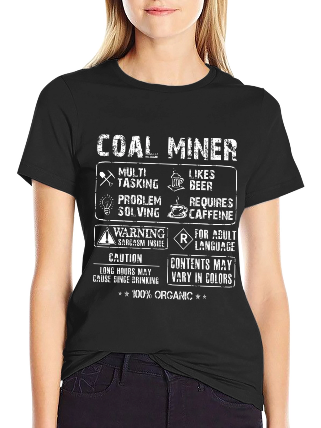 Coal Miner Graphic T-Shirt - 100% Organic