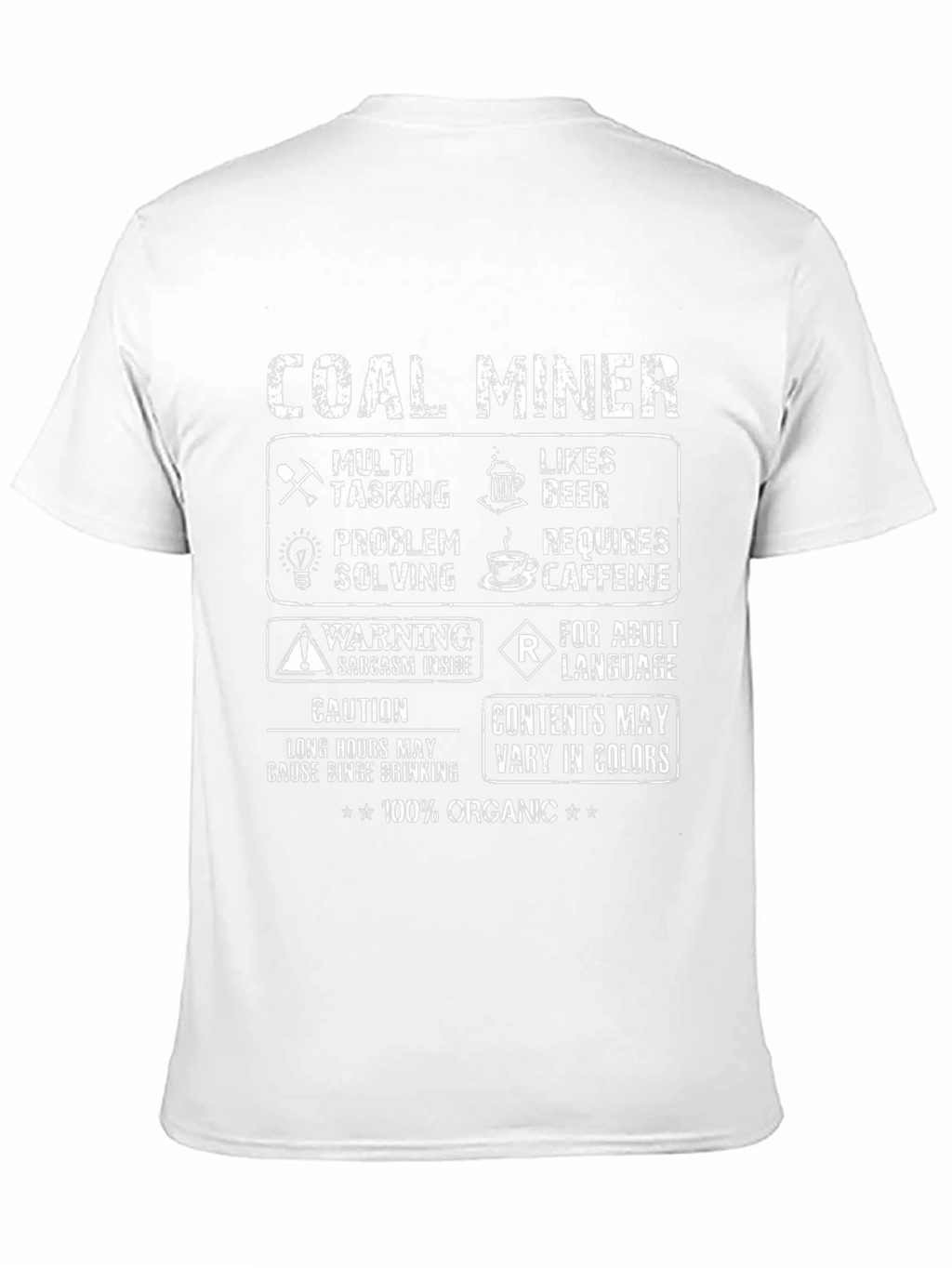 Coal Miner Graphic T-Shirt - 100% Organic