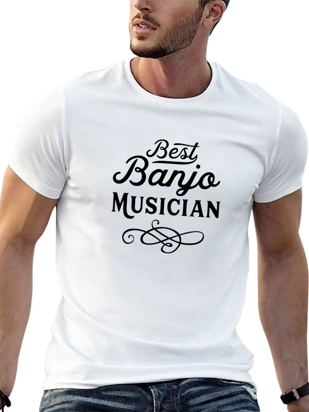 Best Banjo Musician Black T-Shirt