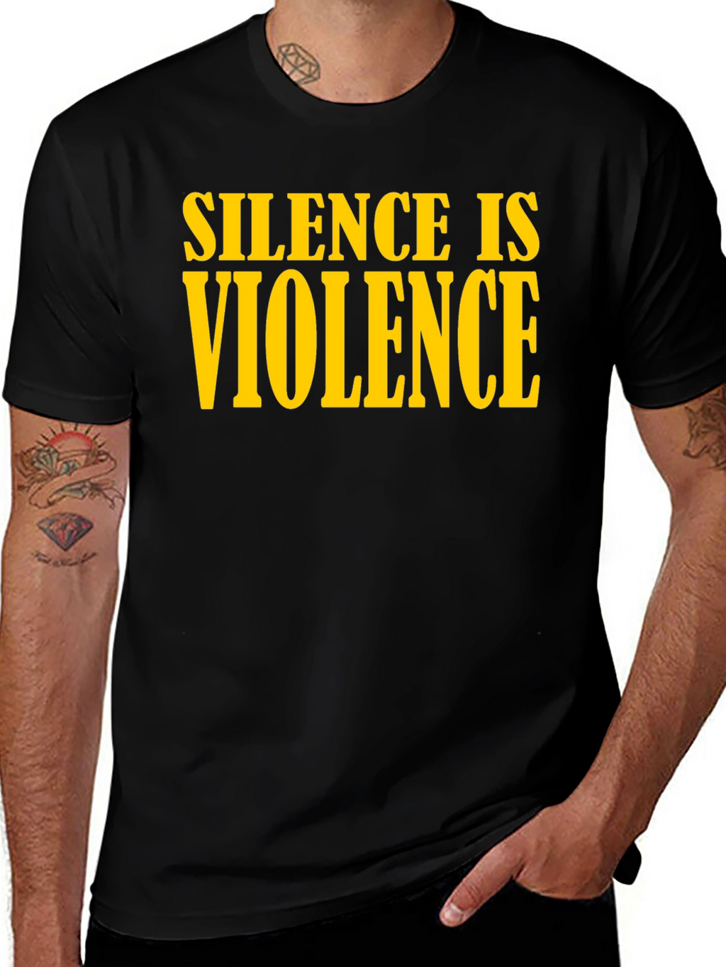 Silence is Violence Graphic Tee - Black