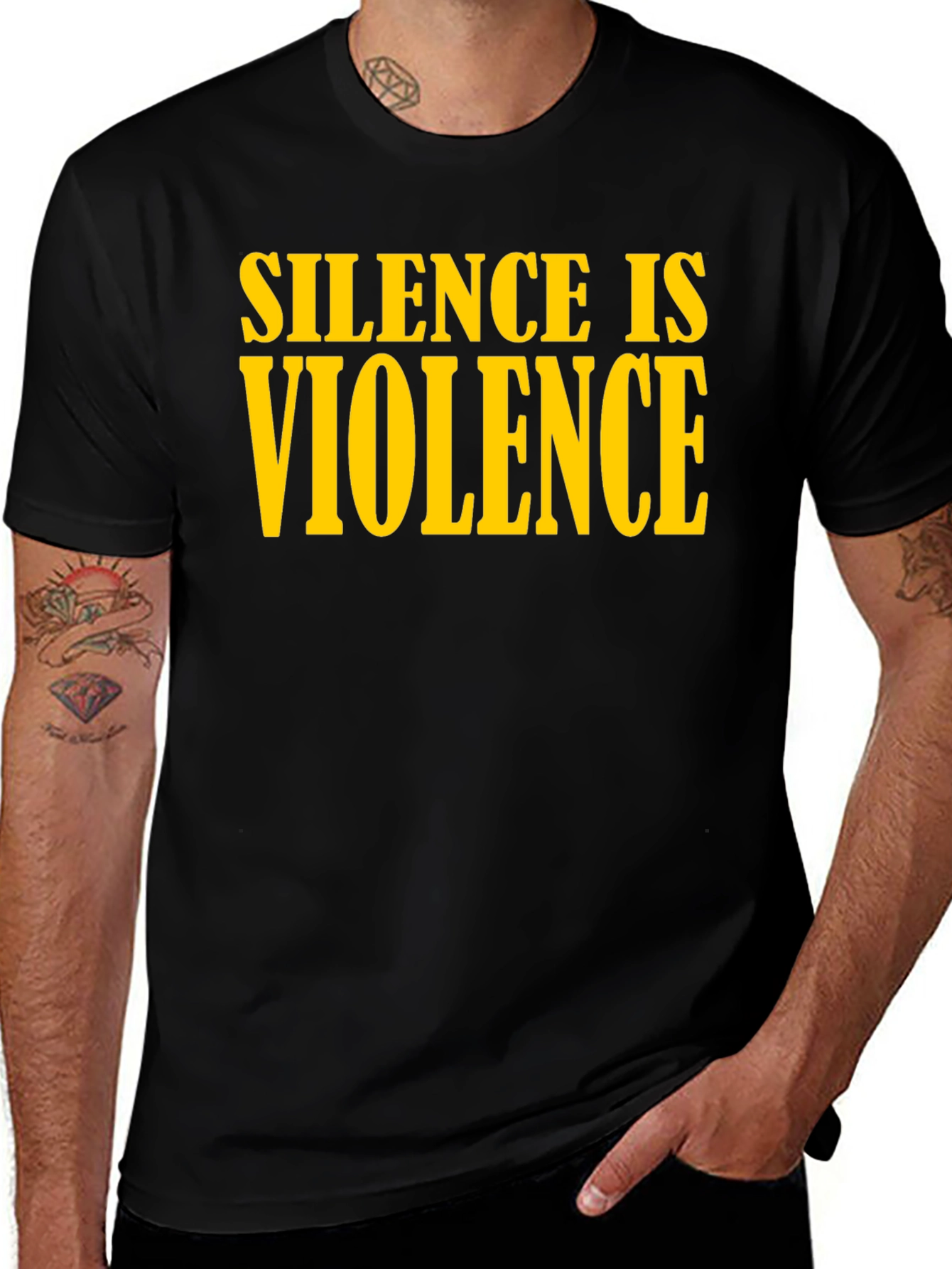 Silence is Violence Graphic Tee - Black