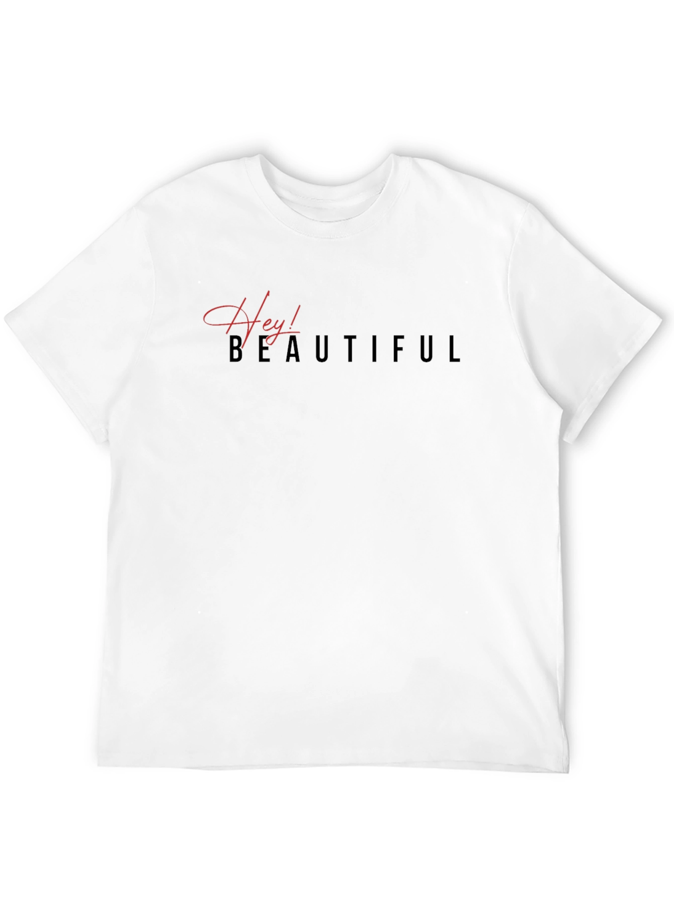 Hey! Beautiful Black Graphic T-Shirt