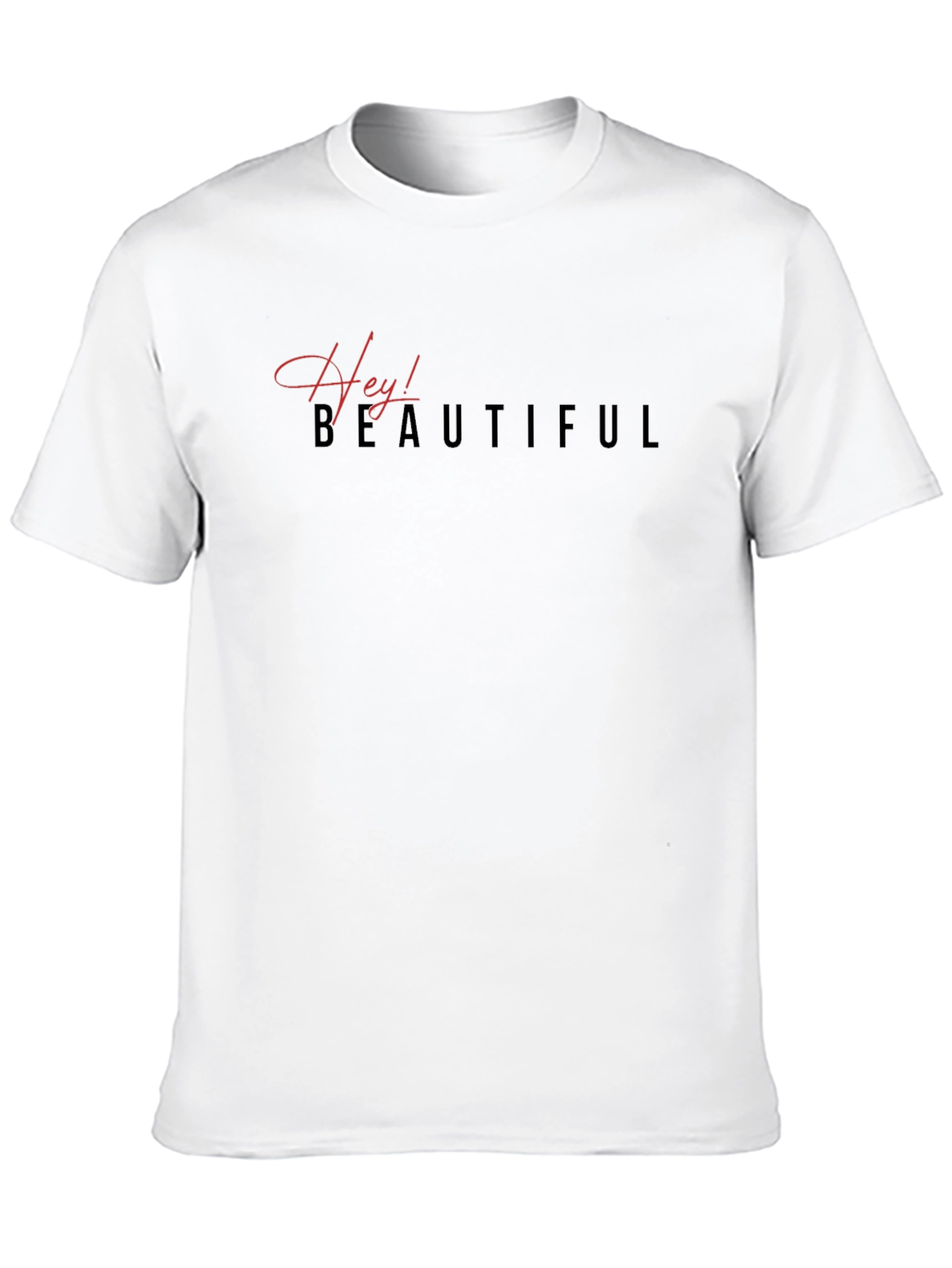 Hey! Beautiful Black Graphic T-Shirt