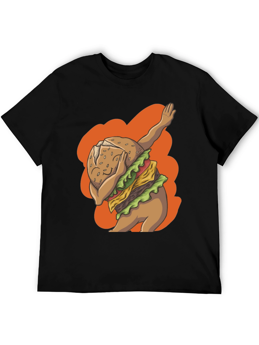 Dabbing Burger Graphic Tee - Trendy Casual Wear