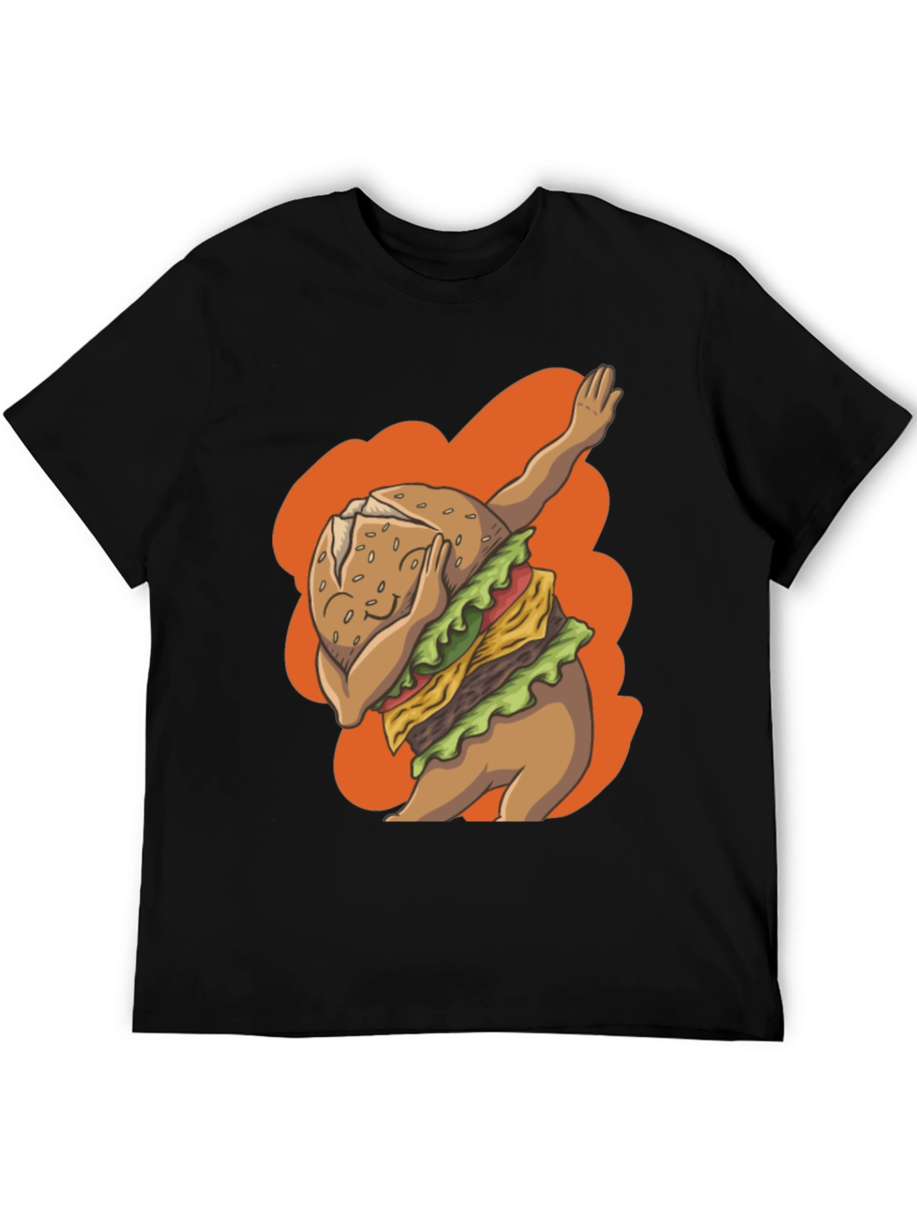 Dabbing Burger Graphic Tee - Trendy Casual Wear