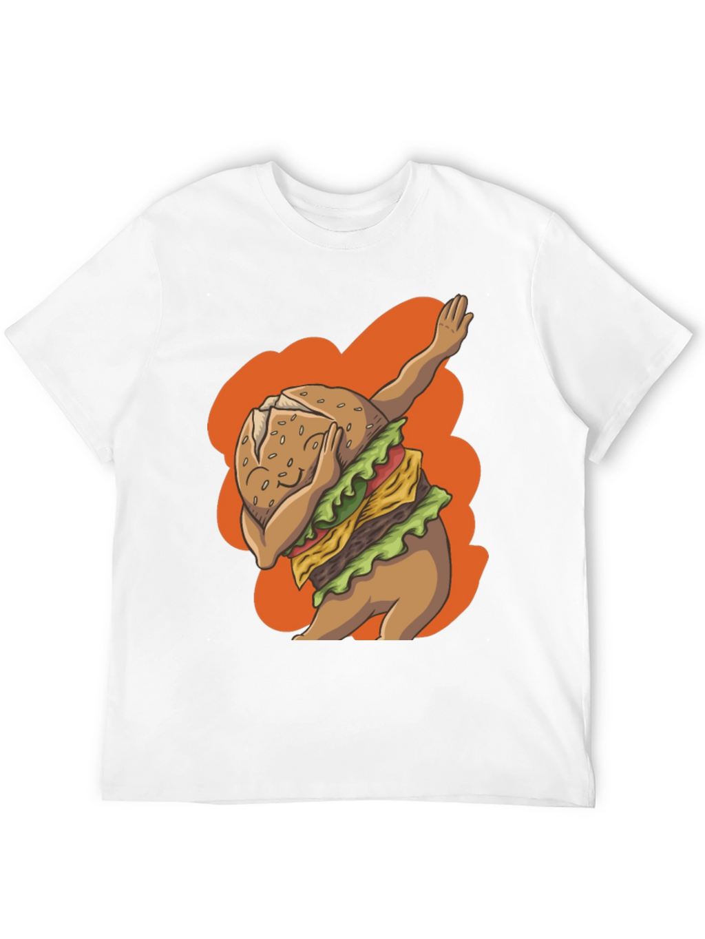 Dabbing Burger Graphic Tee - Trendy Casual Wear