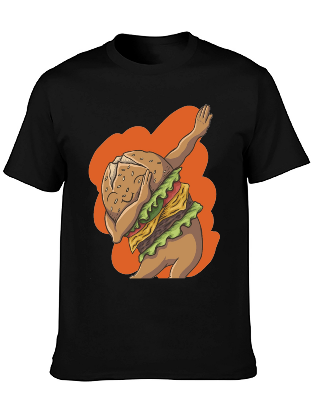 Dabbing Burger Graphic Tee - Trendy Casual Wear