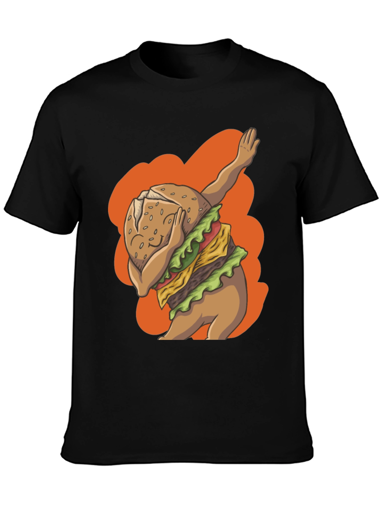 Dabbing Burger Graphic Tee - Trendy Casual Wear