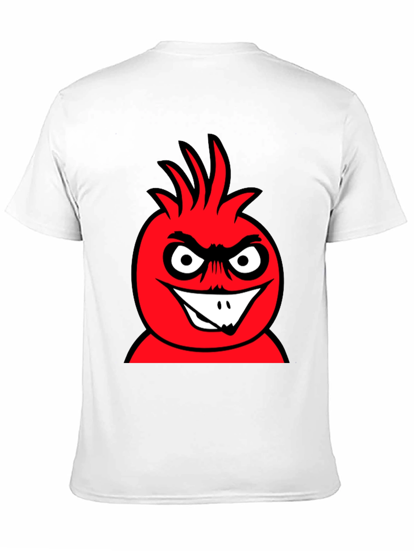 Mens Black T-Shirt with Red Cartoon Graphic