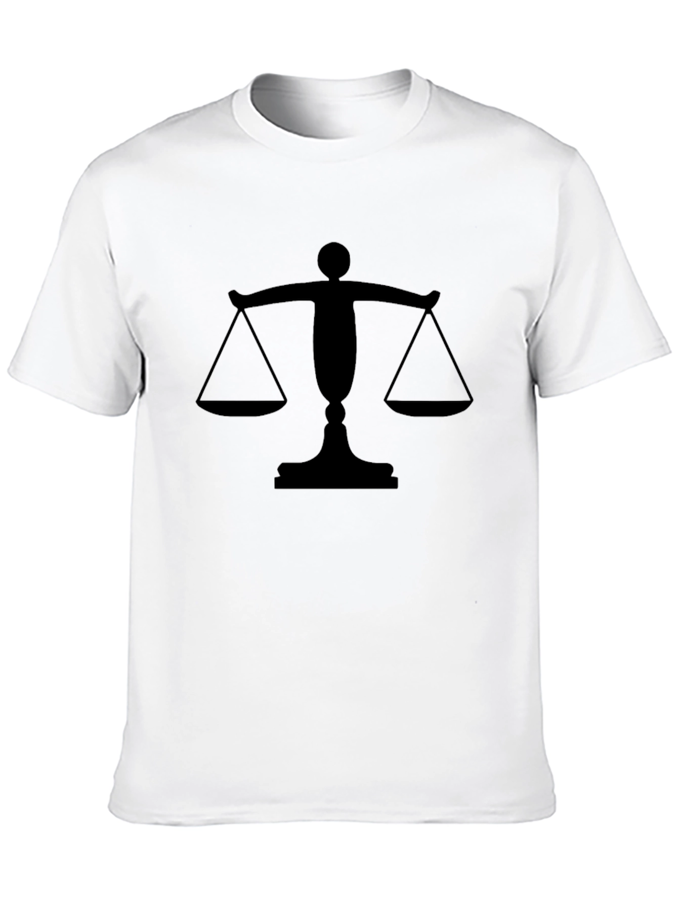 Scales of Justice Graphic Tee - Black Cotton T-Shirt
