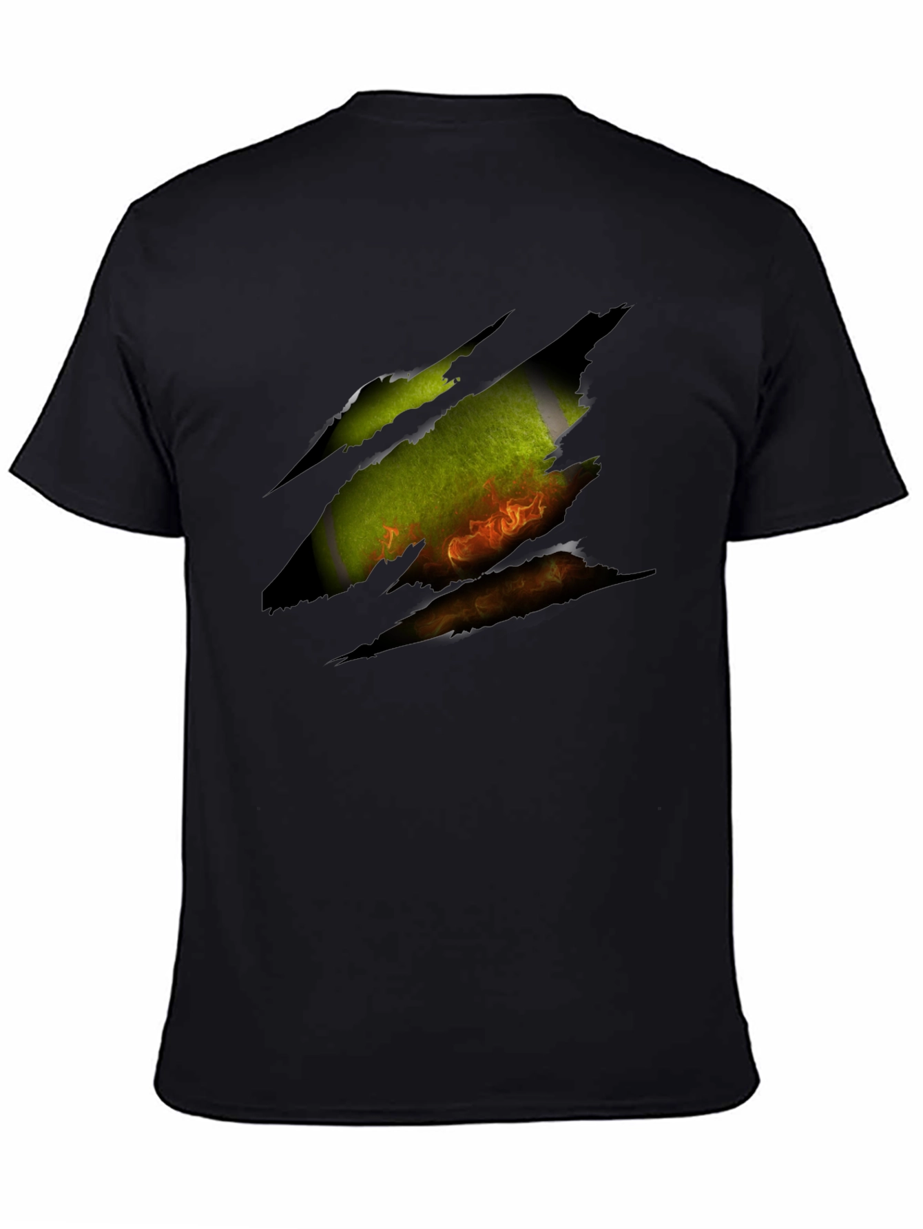 Tennis Ball Ripped Tee - Black T-Shirt