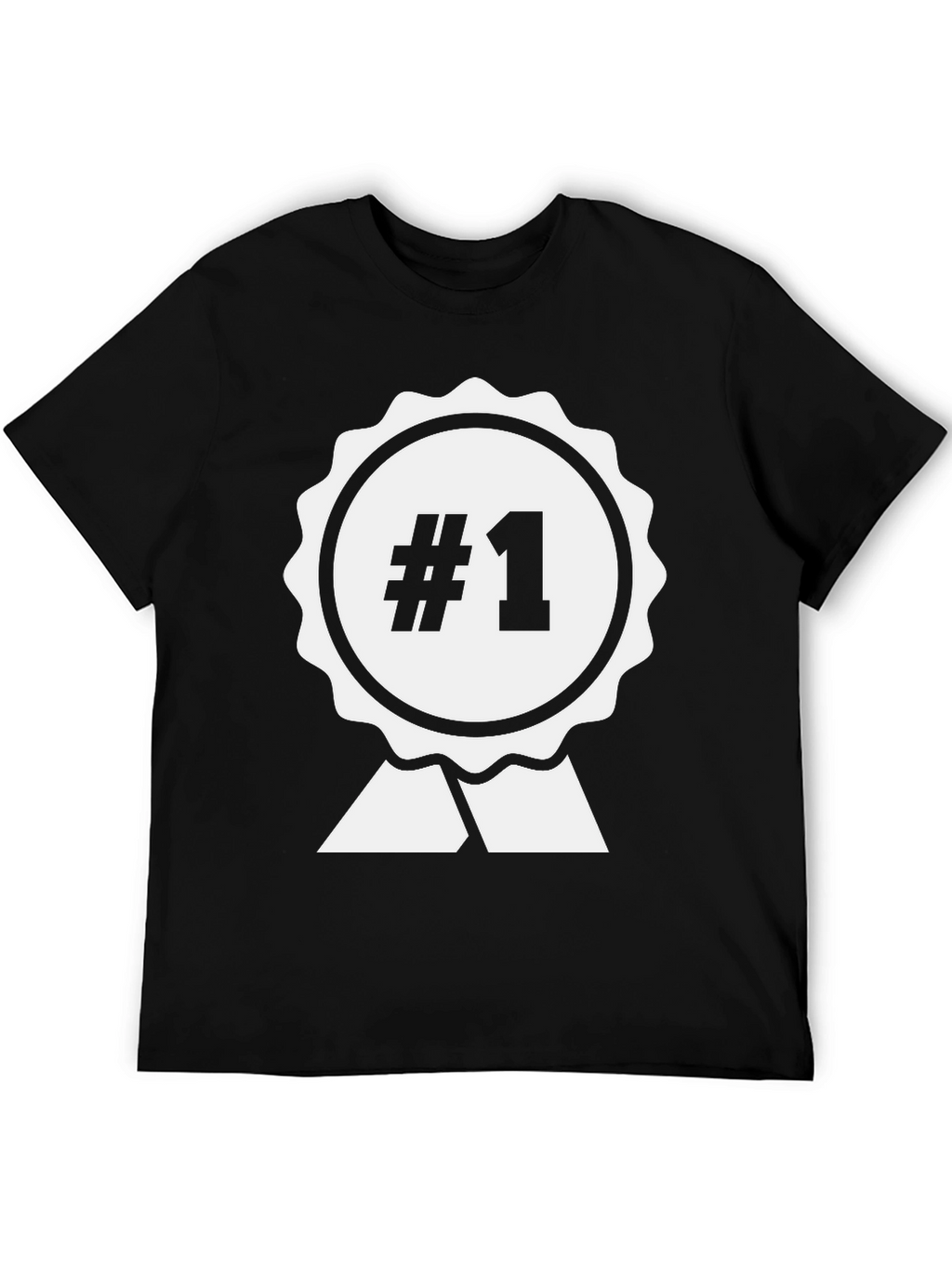 #1 Champion T-Shirt - Black Cotton Graphic Tee