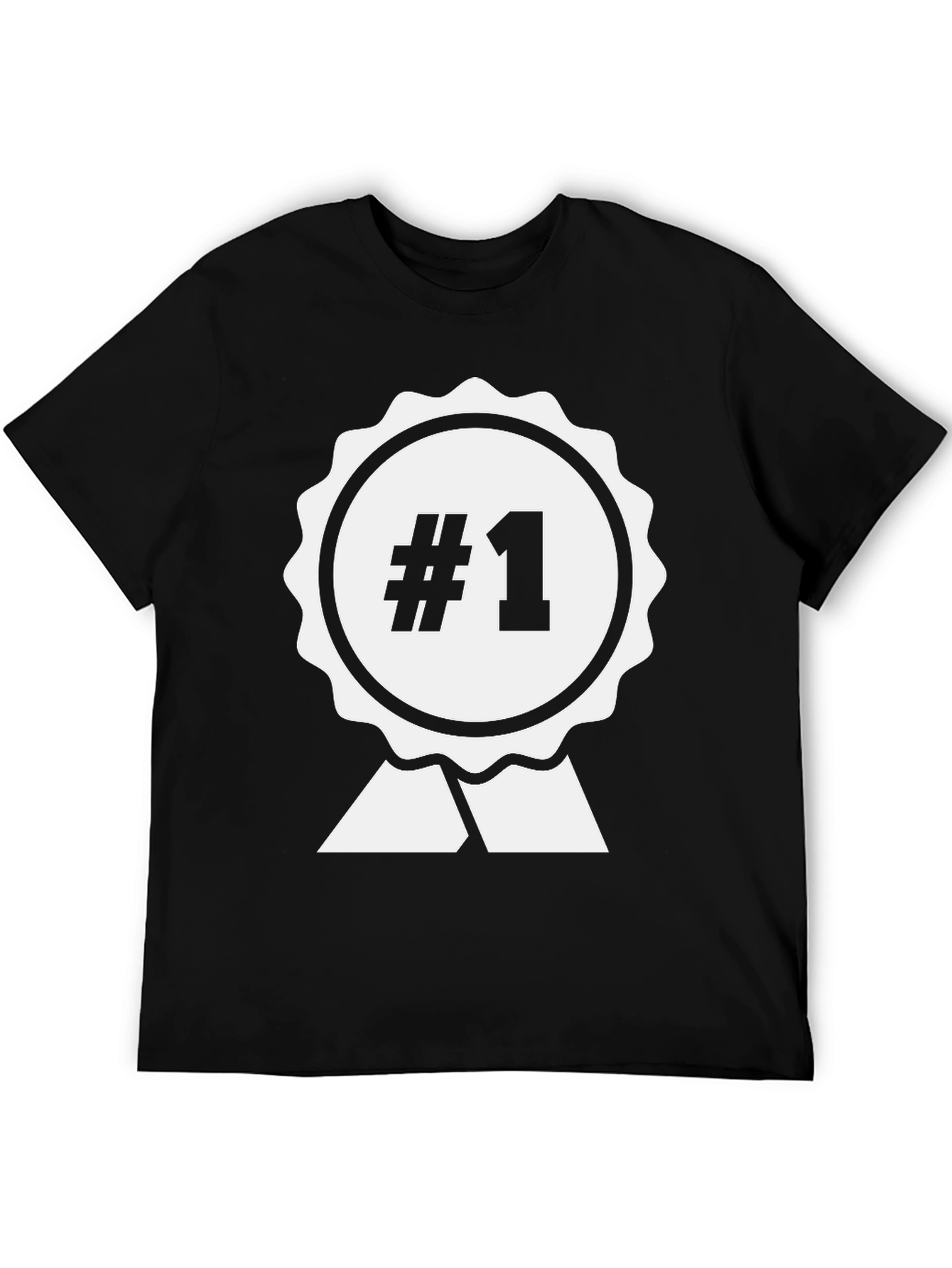#1 Champion T-Shirt - Black Cotton Graphic Tee